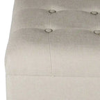 Banc de rangement capitonné Camero beige