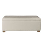 Banc de rangement capitonné Camero beige