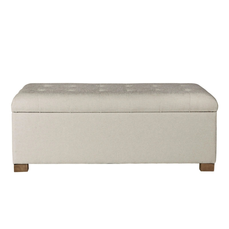 Banc de rangement capitonné Camero beige