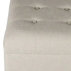 Banc de rangement capitonné Camero beige