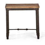 Table d'appoint en fer et bois de pin