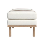Banc rembourré avec piètement en bois
