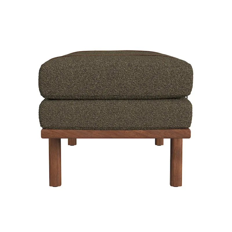 Banc rembourré avec piètement en bois