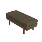 Banc rembourré avec piètement en bois