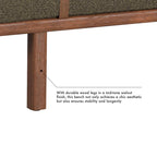 Banc rembourré avec piètement en bois