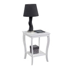 Table d'appoint carrée avec étagère