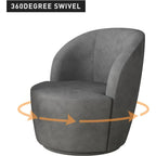 Fauteuil d'appoint confortable pivotant rond pour le salon