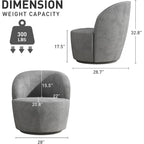 Fauteuil d'appoint confortable pivotant rond pour le salon