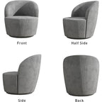 Fauteuil d'appoint confortable pivotant rond pour le salon