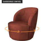Fauteuil d'appoint confortable pivotant rond pour le salon