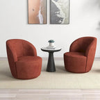Fauteuil d'appoint confortable pivotant rond pour le salon