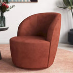 Fauteuil d'appoint confortable pivotant rond pour le salon