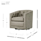 Fauteuil pivotant Walsh en tissu