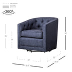 Fauteuil pivotant Walsh en tissu