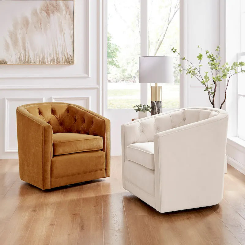 Fauteuil pivotant Walsh en tissu