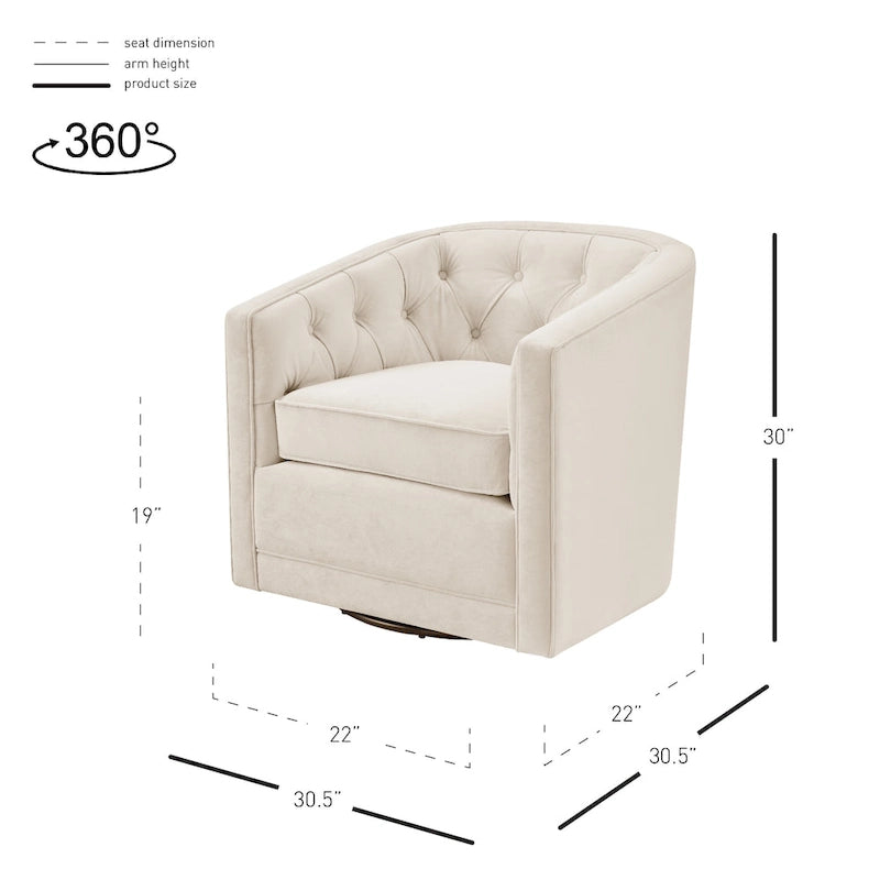 Fauteuil pivotant Walsh en tissu