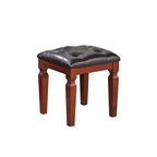 Ensemble coiffeuse avec tabouret en tissu et bois