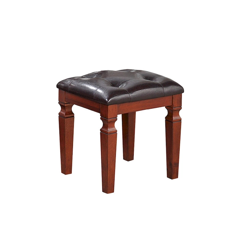 Ensemble coiffeuse avec tabouret en tissu et bois