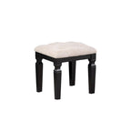 Ensemble coiffeuse avec tabouret en tissu et bois