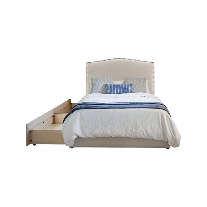 Lit Plateforme Rembourré Newbury Mammoth avec 2 Tiroirs de Rangement