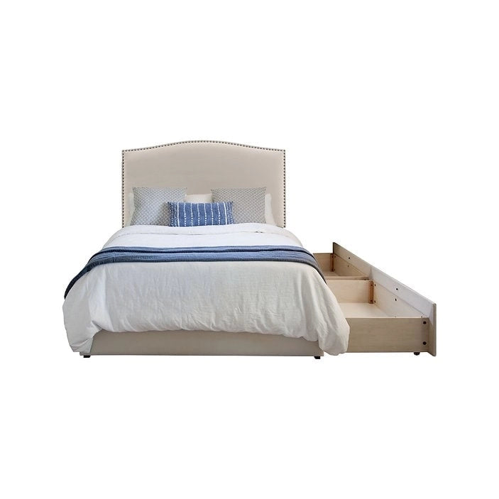 Lit Plateforme Rembourré Newbury Mammoth avec 2 Tiroirs de Rangement
