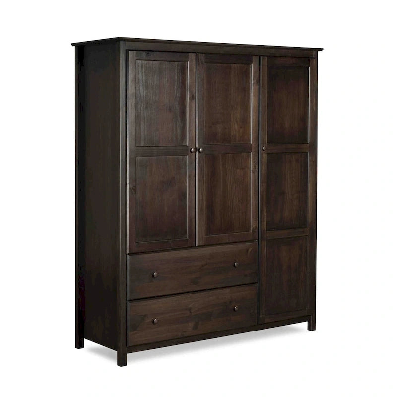 Armoire Shaker 3 portes en bois - 60x72x22