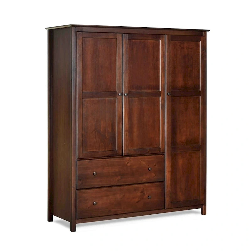 Armoire Shaker 3 portes en bois - 60x72x22