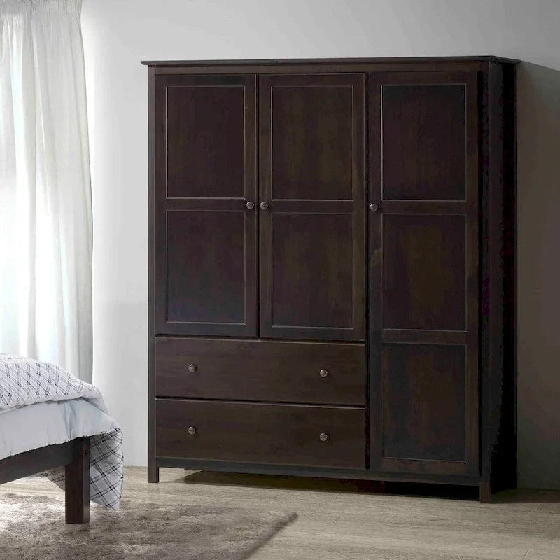  Shaker Wood 3-door Armoire - 60x72x22
