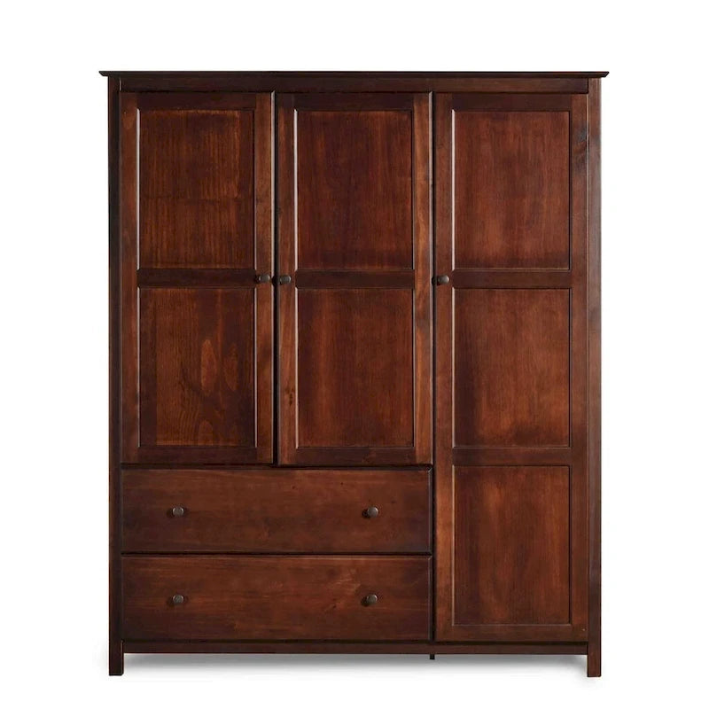 Armoire Shaker 3 portes en bois - 60x72x22