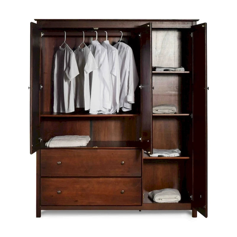 Armoire Shaker 3 portes en bois - 60x72x22