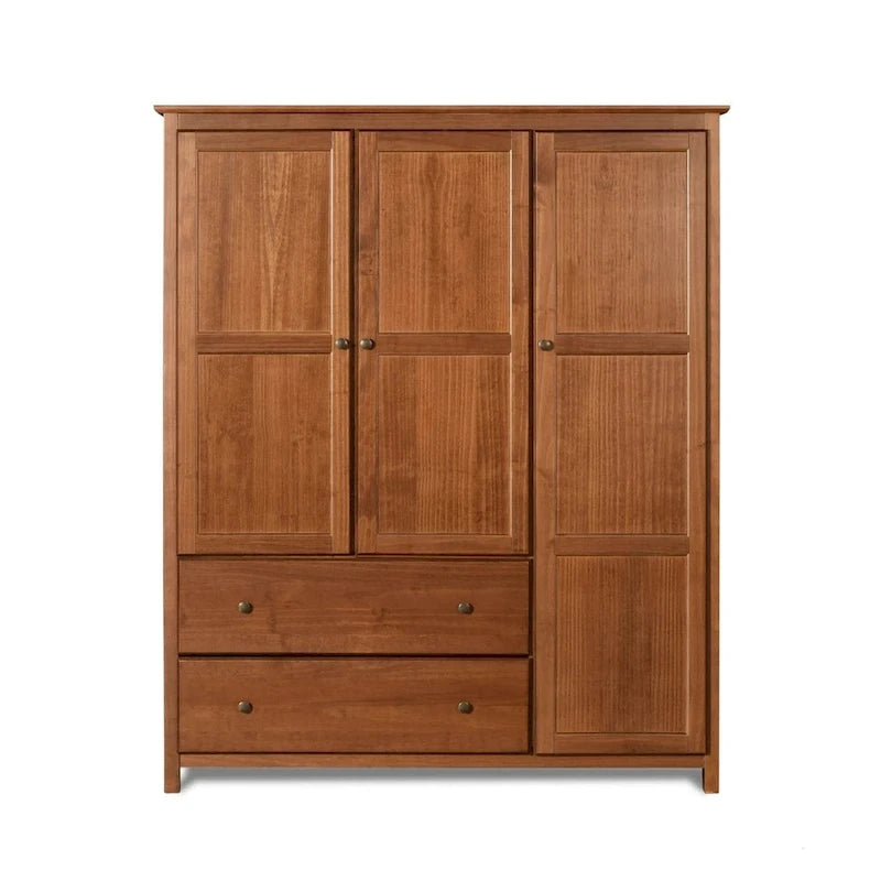 Armoire Shaker 3 portes en bois - 60x72x22