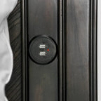 Lit plateforme Moso Rustic Espresso 2 tiroirs avec port USB