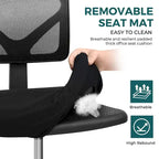 Chaise de bureau sans accoudoirs avec dossier