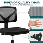 Chaise de bureau sans accoudoirs avec dossier