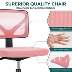 Chaise de bureau sans accoudoirs avec dossier