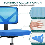 Chaise de bureau sans accoudoirs avec dossier