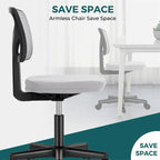 Chaise de bureau sans accoudoirs avec dossier