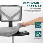 Chaise de bureau sans accoudoirs avec dossier