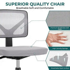 Chaise de bureau sans accoudoirs avec dossier