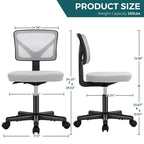 Chaise de bureau sans accoudoirs avec dossier