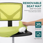 Chaise de bureau sans accoudoirs avec dossier