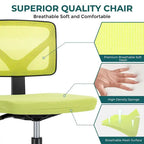 Chaise de bureau sans accoudoirs avec dossier