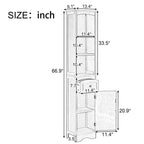 Meuble de rangement haut de salle de bain de 168 cm avec tiroir et étagères réglables