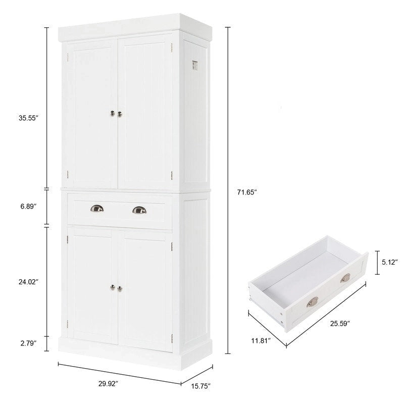 Armoire de rangement moderne à double porte et un tiroir