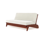 Cadre de futon Queen – Chêne/Merisier/Espresso/Gris | Mural | 2 personnes | Capacité de 250 kg