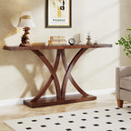 63 Console de Ferme, Table Basse d'Entrée en Bois, Table d'Appoint