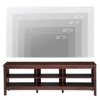 Meuble TV pour Téléviseur 75 Pouces, Table Console, Centre de Divertissement en Bois