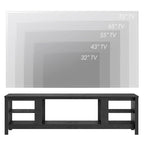 Meuble TV pour Téléviseur 75 Pouces, Table Console, Centre de Divertissement en Bois