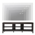 Meuble TV pour Téléviseur 75 Pouces, Table Console, Centre de Divertissement en Bois
