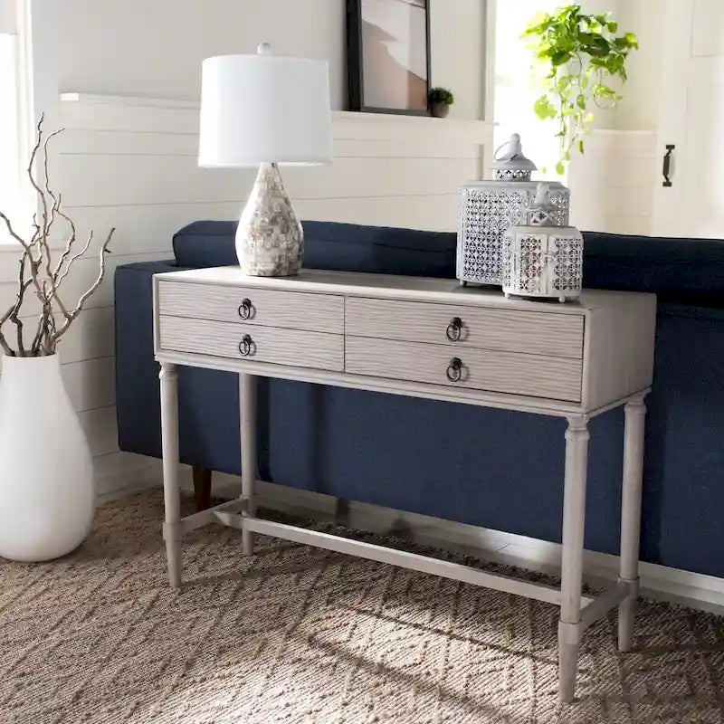 Console 4 tiroirs Beaulah - 42 L x 13 P x 29,5 H - 42Lx13Px30H